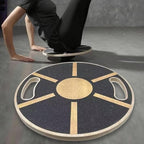 Balance Board - 360 Degree Rotation Wooden Balance Board - Core Non-slip Trainer for Enhancing Stability Training Calf Waist Ankle Support Full Body Exercises Yoga Planks