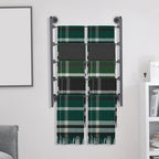 Scarf Organizer Wall Mounted, 5-Tier Scarf Display Rack, Metal Spiral Scarf Holder Belt Pants Hijab Hanger for Clothing Retail Store Home, 23.6" x 3.9" x 29.5"(Black)