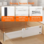 Lifewit 14 Pack Drawer Dividers 4" High 28-43.5cm/11-17" Adjustable Drawer Organizer for Clothes/Utensils, Expandable Drawer Separator in Dresser/Kitchen/Bedroom/Office Organization & Storage Beige