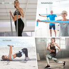 Wide Fabric Resistance Bands for Working Out, 3 Level Non-Slip Exercise Booty Bands for Women & Men Leg and Glutes with Hair Ties and Tape Measure - for Home Gym Workout, Yoga, Pilates