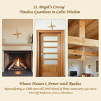 Brilucky Traditional St. Brigid's Wall Cross, Celtic Cross Imbolc Decor, Irish Blessing Wall Decor, 8 Inch