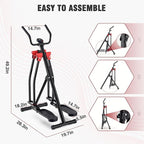 Air Walk Elliptical Glider Machine,Foldable Machine, Ellipse Leg Exerciser for Seniors, Cardio Trainer Glider for Home Exercise, Side Sway Action 360 Motion Full-Body Exerciser for Home Gym