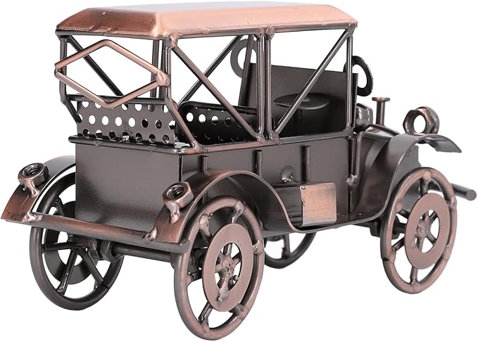 Alomejor Vintage car Figurine, Iron Retro Classic car Model Home Decor with Exquisite Craftsmanship, for Collector Enthusiasts and Lovers (Bronze)