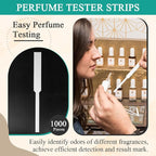 1000 Pieces Perfume Tester Strips - Perfume Blotter Essential Oils Paper Test Strips -Premium Fragrance Tester Strips for Scent Evaluation - Fragrance Strips for Aromatherapy & Spice Oils (White)