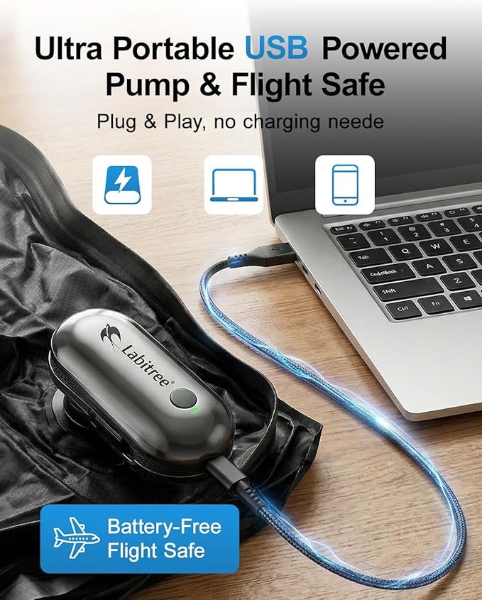 1-Pack Vacuum Seal Bags for Clothing Travel with Portable USB-Powered Pump, Triple Your Space, Reusable Space Saver Compression Bags for 27"- 32" Luggage Suitcase & Home Storage (Large)