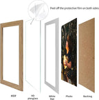 Lyeasw 8x10 Picture Frame 15 Pack, Display Pictures 8x10 with Mat or 9x11 without Mat, Natural Wood Color Bulk Photo Frames for Wall or Tabletop