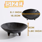 6" Decorative Bowl, Multi-Purpose Black Decorative Bowls for Keys, Candy and Home Decor, Small Ceramic Bowl