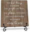5” Motivational Wooden Sign With Metal Support - The Best Things In Life Are The People We Love - Rustic Farmhouse Decor For Kitchen Living Room Bedroom Desk Shelf Decor Inspirational Gifts For Family & Friends - A19