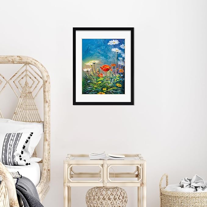 Rempry 12x16 Picture Frame, Display Poster 9x12 with Mat or 12 x 16 Without Mat, Wall Gallery Photo Frames with Shatter Resistant Plexiglass, Black, 1 Pack