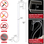 Wreath Hangers for Front Door,12" Clear Wreath Door Hanger,2 Pack Wreath Hanger Non Scratch Over The Door Hooks Easter Christmas Decorations Indoor Outdoor,Welcome Sign for Front Door Decor