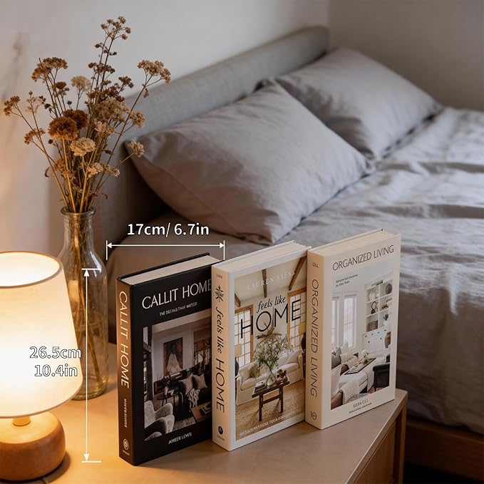 3 PCS Faux Decorative Books for Home Decor-Coffee Table Books Decor-Aesthetic Fake/Faux Books for Decoration,libros Decoration for Coffee Table, Shelf Accessories (3-CALLIT Home ORGANIZDE Living)