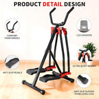 Air Walker Exercise Machine, 30" inch Stride Space Walker Elliptical Trainer for Home Use, Low-Impact Elliptical Cross Trainers Compact Steppers for Men and Women Full-Body Cardio & Leg Toning
