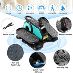 Under Desk Elliptical Machine, Leg Exerciser for Seniors Adults, Adjustable Speeds Elliptical Trainer with Remote, Quiet & Portable Mini Seated Pedal Exerciser for Home Office Use