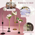6 Pack 3.9" 5.9" 7.9" Bud Vase Taper Candle Holder's Flower Vase for Candlestick Sizes from 22mm to 27mm Adjustable Designed Specially for Taper Candle Holder for Tablescapes, Wedding Decor