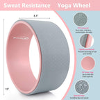 Yoga Wheel Set 11-in-1,Back Roller & 2 Blocks with Strap,Resistance Bands,Jump Rope,Carrying Bag,Perfect Yoga Back Wheel Accessory Starter Kit for Beginner, Stretching, Improving Backbends