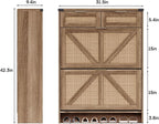 Shoe Cabinet with 2 Flip Drawers & 2 Drawers,Farmhouse Shoe Storage Cabinet for Entryway,Slim Freestanding Narrow Organizer Rack for Front Door Entrance,Rustic Oak Rattan