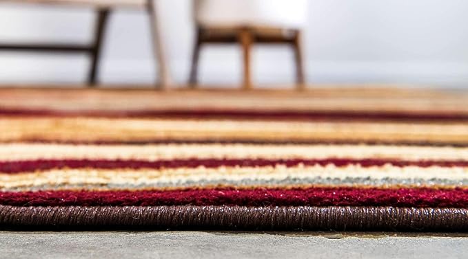 Unique Loom Barista Collection Area Rug - Icatu (4' 1" Round, Beige/ Brown)