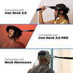 Iron Neck Resistance Band, Durable Exercise Band with Steel Carabiners for Neck Training, Strength Workouts, Stretching, and Rehab