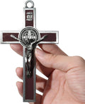 XIPENGKEJI Brown Metal Enamel Crucifix,Christian Cross For Wall,Christ Inspirational Home Decor,Jesus Cross For Wall,Jesus Art Decor,Christian Gifts-5Inch X 2.9Inch