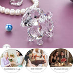 H&D Crystal Cute Dog Figurine Collection Cut Glass Ornament Statue Animal Collectible