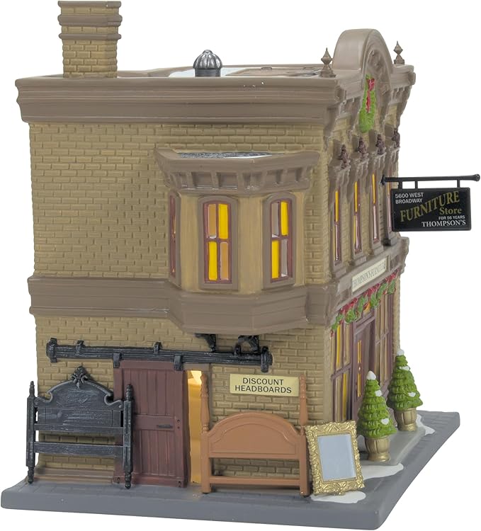 Department 56 Christmas in The City Thompson's Furniture Lit Building, 7.32 Inch, Multicolor