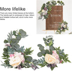 2pcs Top ABS Hanging Flower Swags - Lifelike Artificial Decorative Arch Flowers for Wedding, Party, Photography & Outdoor Events