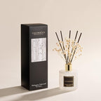 COCORRÍNA Reed Diffuser - Mahogany & Teakwood 6.7 fl oz Scented Diffuser with 8 Sticks Home Fragrance Reed Diffuser for Bathroom Shelf Decor