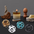 Kesywale Decorative Sphere Metal Band Ball Orbs Decorative Balls Home Decor Accents Tabletop Decorations for Living Room, Kitchen, Bedroom Centerpiece for Dining Room Coffee Table, Side Tables (Blue)