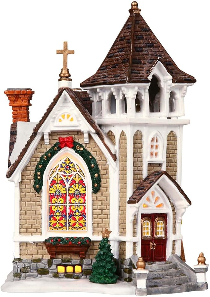 Lemax Christmas Village Little River Church Battery Operated Led - 45069