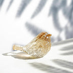 H&D HYALINE & DORA Blown Glass Birds Collectible Figurines Crystal Birds Gifts for Women Glass Figurines for Animal Lovers for Table Centerpiece Home Decor(Champagne)
