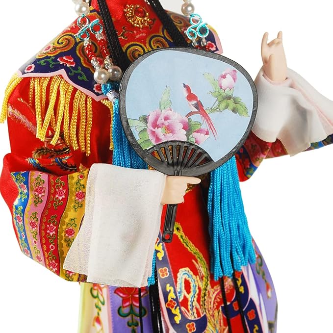 NW 12 Inch Chinese Traditional Handicraft Silk Figurine Collectible Chinese Ancient Character Ornaments for Home Decoration (1801)