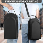Hard baseball hat case, Hat Carrier Travel Case with Adjustable Shoulder Strap, Hat cap case for 12 Baseball Caps - Perfect for Traveling & At-Home Storage (Black with Grey)