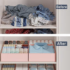 DIMJ Drawer Organizer Clothes Storage- 18 Pack Baby Dresser Organizer for Nursery, Foldable Closet Drawer Organizer Bins for Bedroom Organization, Fabric Storage Dividers for Socks, Underwears, Bras