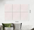 Large Cork Board Alternative 36" X 24" Bulletin Board - 6 Pack Removable Felt Wall Tiles with 20 pushpins, Large Cork Boards for Walls Cork Board for Office Pin Board Tack Board - Oatmeal