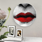 Lina Cavalieri Plate, Wall Decorative Plate, Mysterious Face Plate Wall Hanging Decoration,Including Bracket And Special Spring HooK, (style-16, 10inch)