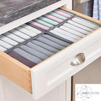 4 Pack Drawer Organizers for Clothing, 7 Grids Foldable Washable Drawer Organizer Clothes, for Folded Clothes, T-shirt, Tank Tops, Camisoles, Underwear, Leggings, Baby Clothes