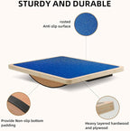 Juoe Balance Board Wobble Board for Adults and Kids - Anti-Slip 350LBS Balance Board for Physical Therapy,Balance Training,Posture Correction,Standing Desk Core Strength Wooden Balance Rocker Board