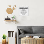Motivational Wall Art, Inspirational Quote Wall Decor Leadership Gifts for Home Office Gym Classroom, 10 Things That Require Zero Talent Canvas Painting Artwork Posters (8 X 8 Inches, Framed)