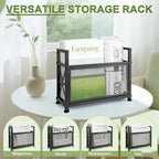 Black Magazine Holder, Magazine File Holder, Magazine Rack Floor Magazine Basket, Magazine Stand for Letters, Magazines, Books, Newspapers, Folder Organizer Bin for Books