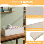 10 Pcs Mini Foldable Clothes Drawer Organizer, Fabric Drawer Organizer for Nursery, Small Drawers Fabric Organizers for Clothing, Sock Underwear Bra Belt Tie Scarves Drawers, Light Beige