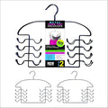 Tank Top Closet Organizer Hangers 2-Pc Set by Dr. Organizer – Black Steel, USA Patented – Space-Saving Multi-Hanger Holds 8 Garments – Rust-Resistant, Ultra-Thin, Durable for Closet & Laundry