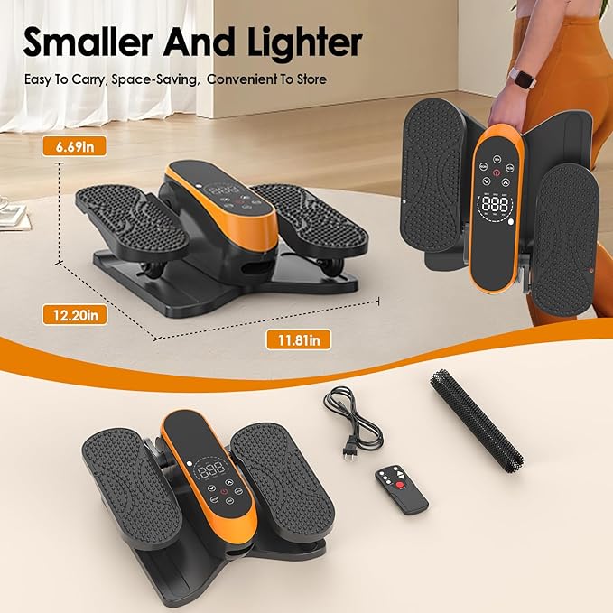 Under Desk Elliptical Machine for Senior 12 Speed Leg Exerciser While Sitting for Seniors As Seen on TV Quiet & Portable Electric Seated Foot Pedal Exerciser for Home Office