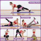 Fabric Resistance Bands for Working Out, 5 Levels Booty Bands for Women Men, Cloth Workout Bands Resistance Loop Exercise Bands for Legs Butt at Home Fitness, Yoga, Pilates