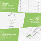 2 Pack Scarf Hanger for Closet, 40 Large Capacity Scarf Organizer, Space Saving Scarf Holder Hijab Rack Closet Organizers and Storage, Silver