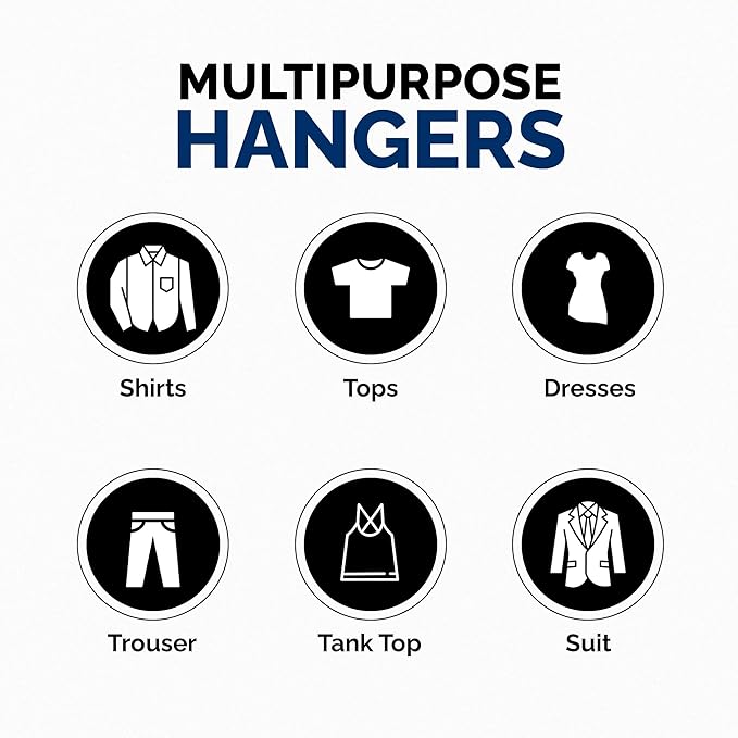 Super Heavy Duty Plastic Hangers, Made in USA, White Super Heavy Weight Hanger, 24 Pack