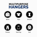 Plastic Hangers 50 Pack - Space Saving Clothes Hangers, Made in USA, Durable & Strong Plastic Shirt & Coat Hanger with Notches & Shoulder Grooves, Non-Slip Hangers | Scoreboard Yellow