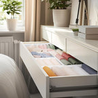 Criusia Drawer Organizer Clothes, 21 Pack Dresser Organizer for Baby Clothes, Underwear, Sock- Foldable Closet Organization and Storage Dividers Bins for Nursery, Bedroom (White)
