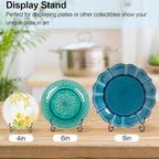 vivinin 6 Pack Plate Stands For Display (4 Inch, 6 Inch, 8 Inch), Plate Holder 3 Size Picture Frame Stand of Metal, Frame Holder Stand and Artworks for Book, Tabletop Art, Picture, Photo and Platter