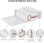 6 Pack Foldable Bed Sheets Set Organizers and Storage(King & Queen Size),Linen Fabric Closet Organizers with Window,Folding Bedding Storage Box for Bedsheets and Pillow Cube Organizer-White