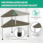 Weenson Bathroom Counter Organizer Corner Shelf - 2 Tier Bathroom Organization Bamboo Bathroom Sink Shelf Kitchen Countertop Organizer Adjustable Free-Standing Counter Storage Shelf(Antique)